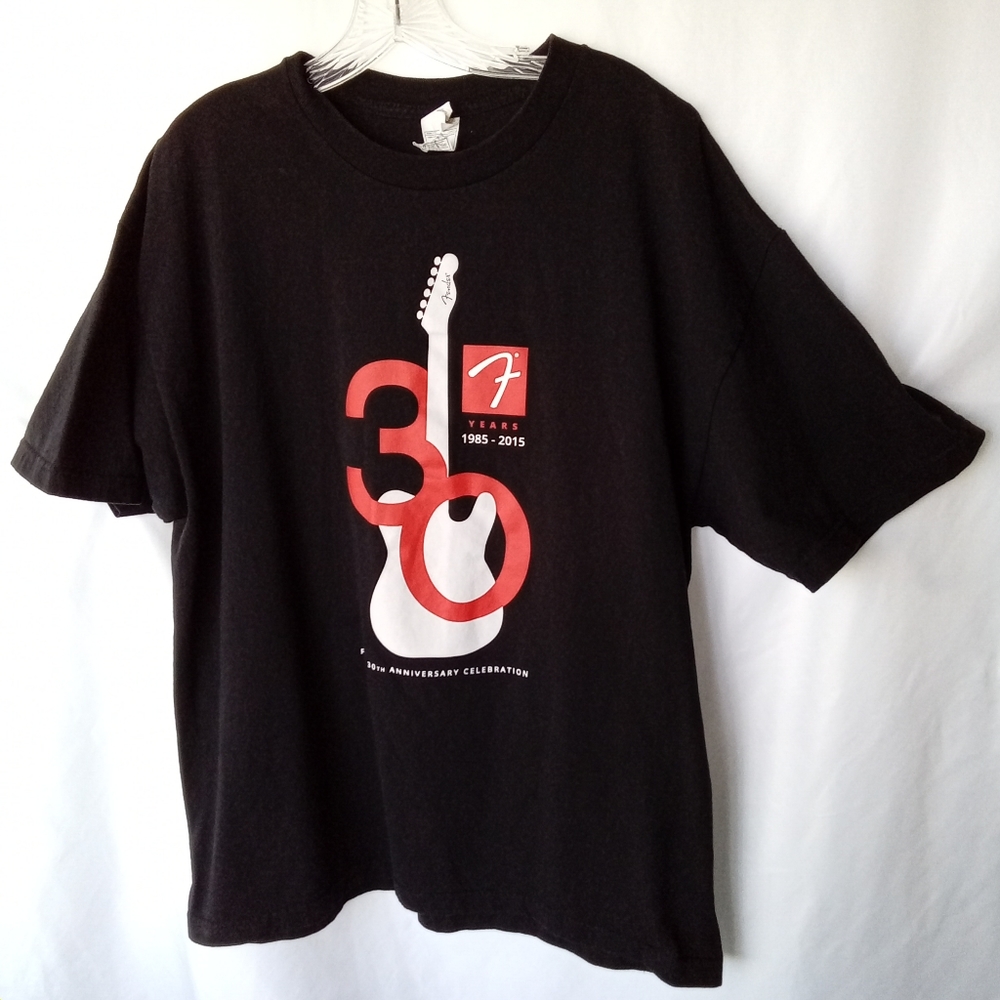 Fender Guitar 30th Anniversary Black Shirt Size XL